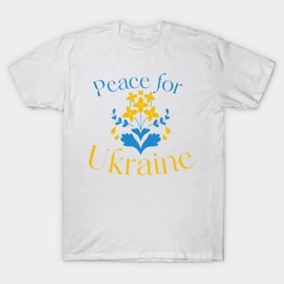 Peace for Ukraine Ukrainian Wildflowers T-Shirt